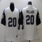 Dallas Cowboys #20 Tony Pollard white blue Nike Color Rush Limited Jersey