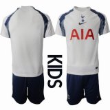 2025-2026 Tottenham Hotspur Club white blue kid soccer jerseys home