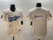 2025 Nike Los Angeles Dodgers blank beige fashion majestic baseball jerseys Sakura plate 04