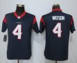 Women Nike Houston Texans 4 Watson Blue Elite Jerseys