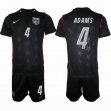 2026 World Cup United States team #4 ADAMS black soccer jerseys away 2026 World Cup United States team #4 ADAMS black soccer jerseys away