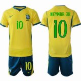 2026-2027 Brazil team #10 NEYMAR JR yellow blue soccer jerseys home