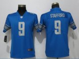 Women Detroit Lions #9 Matthew Stafford Nike blue Color Rush Limited Jersey(1)