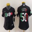 Youth Nike Los Angeles Dodgers #50 Mookie Betts black fashion majestic baseball jersey