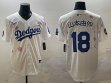 2025 Nike Los Angeles Dodgers #18 Yoshinobu Yamamoto white fashion majestic baseball jerseys Sakura plate 01