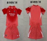 2025-2026 Real Madrid club orange kid goalkeeper soccer jerseys