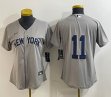 Women Nike New York Yankees #11 Anthony Volpe gray MLB baseball Jersey 01