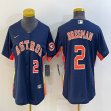 Women Nike Houston Astros #2 Alex Bregman blue majestic baseball jerseys
