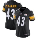 Women Pittsburgh Steelers #43 Troy Polamalu Nike black Color Rush Limited Jersey