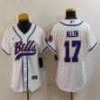 Women Buffalo Bills 17# Josh Allen white nike baseball jerseys Joint name-BD