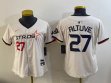 Women Houston Astros #27 Jose Altuve white majestic baseball jerseys Joint name 02