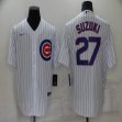 Nike Chicago Cubs #27 Suzuki white majestic baseball jersey-BD