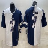Nike Dallas Cowboys #7 Trevon Diggs blue white splits Color Rush Limited Jerseys