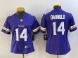 Women Minnesota Vikings #14 Sam Darnold Purple Color Rush Limited Jersey 01