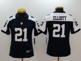 Women Nike Dallas Cowboys #21 Elliott blue Color Rush Limited Jersey