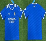 2025-2026 Real Madrid club thailand version blue soccer jerseys second away
