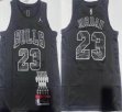 Jordan Chicago Bulls #23 Michael Jordan black NBA basketball Jerseys-XD