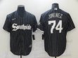 Nike Chicago White Sox #74 Jimenez black majestic baseball jerseys city version-BD