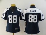 Women Nike Dallas Cowboys #88 CeeDee Lamb blue white Color Rush Limited Jersey