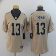 Women Nike New Orleans Saints #13 Micheal Thomas yellow new Color Rush Limited Jersey Inverted version