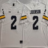 Michigan Wolverines #2 Will Johnson white college football jerseys-PNS