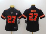 Women Nike Kansas City Chiefs #27 Kareem Hunt black Color Rush Limited Jerseys
