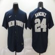 Nike New York Yankees #24 Gary Sanchez dark blue majestic MLB Jersey-BD