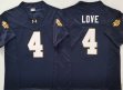 Norte Dame Fighting Irish #4 Jeremiyah Love Navy college football jerseys