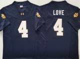 Norte Dame Fighting Irish #4 Jeremiyah Love Navy college football jerseys