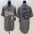 Nike New York Yankees #45 Gerrit Cole Hemp grey majestic baseball Jersey Joint name 02