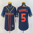 Youth Nike Houston Astros #5 Jeff Bagwell dark blue baseball jerseys city version