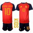 2026 World Cup Spain team #10 LAMINE YAMAL red kid soccer jerseys home-HQ