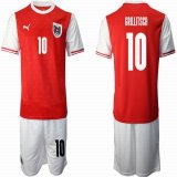 2021 Austria team 10 GRILLITSCH red soccer jersey home