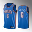 Youth Oklahoma City Thunder #6 Jaylin Williams blue nba jerseys Hot press font