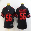 Women 49ers #56 Kwon Alexander black nike Color Rush Limited Jersey-BD