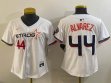 Women Houston Astros #44 Yordan Alvarez white majestic baseball jerseys Joint name