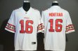 Nike San Francisco 49ers #16 Joe Montana white color Rush Limited Jersey with Sleeve label