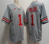 Ohio State Buckeyes #1 Justin Fields gray NCAA 2023 Stitched College Football Jersey