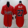 Nike Atlanta Braves #27 Austin Riley red majestic baseball Jerseys