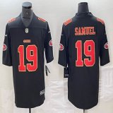 Nike 49ers #19 Deebo Samuel black red gold Color Rush Limited Jersey 01