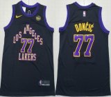 Nike Los Angeles Lakers Luka Doncic #77 black NBA Basketball jersey city version