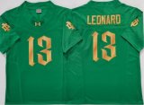 Norte Dame Fighting Irish #13 Riley Leonard green college football jerseys