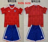 2026-2027 Chile team red blue kid socccer jerseys home