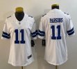 Youth Nike Dallas Cowboys #11 Micah Parsons white Color Rush Limited Jersey 01