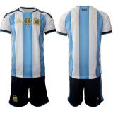 2026 World Cup Argentina Team white skyblue soccer jerseys home