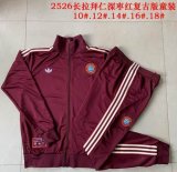 2025-2026 Bayern Munich club red kid soccer jacket with Long Trousers E2510