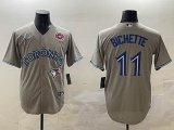 Nike Toronto Blue Jays #11 Bo Bichette gray majestic baseball Jersey-BD 02