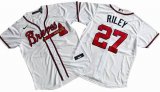 Atlanta Braves 27# Austin Riley Nike White Home Replica Player Name Jersey