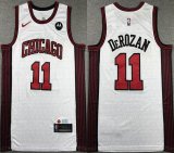 Nike Chicago Bulls #11 DeMar Derozan white NBA Jerseys city Version-XD
