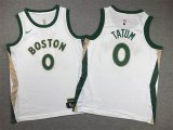 Youth Nike Boston Celtics #0 Jayson Tatum white nba basketball jerseys city version